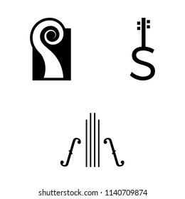 a set of violin icons