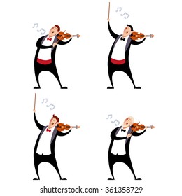 Set of violinistes