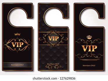 Set of VIP door tags