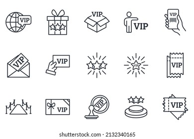 set of VIP elements symbol template for graphic and web design collection logo vector illustration