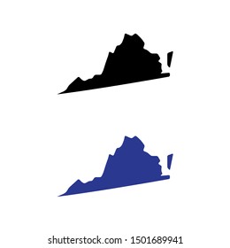 A Set Of Virginia State Map Icons