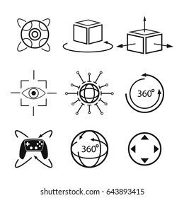 set virtual reality vision digital degree 3d technology