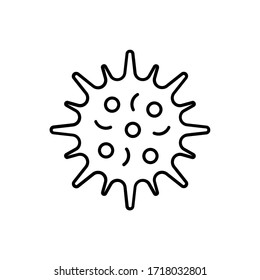 Conjunto de íconos de virus, bacterias y microbios.