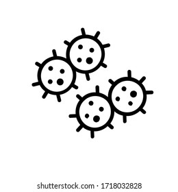 Set von Viren, Bakterien und Mikroben Icon Set.