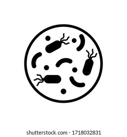 Conjunto de íconos de virus, bacterias y microbios.