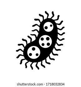 Conjunto de íconos de virus, bacterias y microbios.
