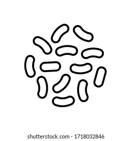 Set of virus, bacteria and microbes icon set.