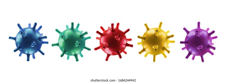 Set virus cells. Coronavirus concept background. 2019-nCoV, Virus Covid 19-NCP. Vector illustration