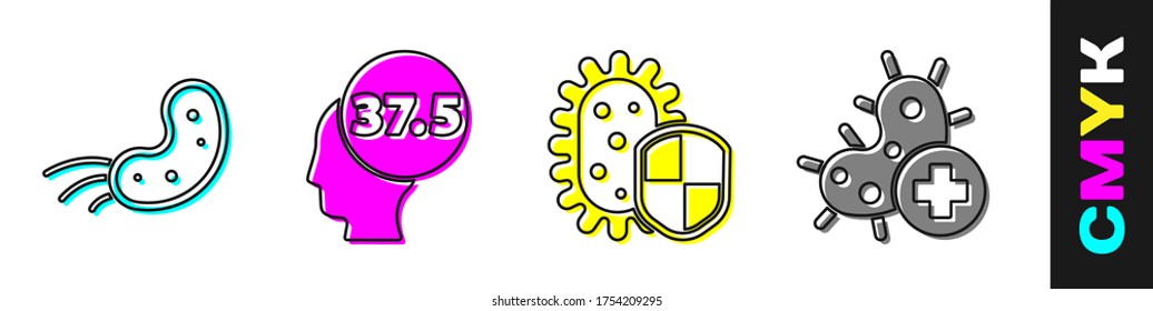 Fijar virus, alta temperatura corporal humana, proteger contra virus y virus positivos. Vector