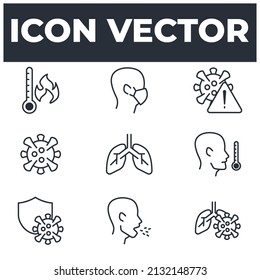 set of virus Protection elements symbol template for graphic and web design collection logo vector illustration
