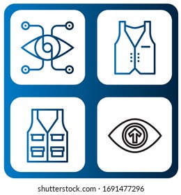 Set of visibility icons. Such as Vision, Vest , visibility icons