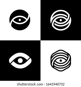 Set of vision eye logo icons. Optic logo collection.