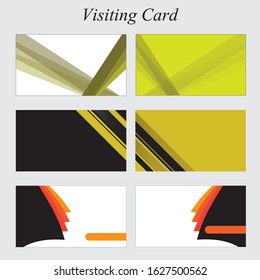 Set of visiting cards, front and back