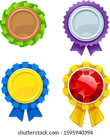 Set of  volume colored medals