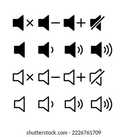 Set of volume icons. Vector illustration