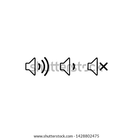 Set of volume, sound, voice icons for web and mobile.Speaker icons.