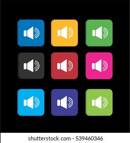 set volume speaker full color icon