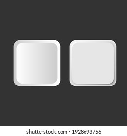 Set of volumetric buttons in neomorphism (neumorphism) style. Designed for websites, mobile apps and other developers.