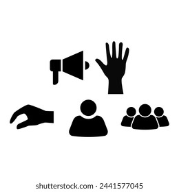 Set von Freiwilligen-Symbol Premium Vektor-Illustration.