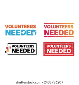 Set of volunteer logo premium vector illustration.