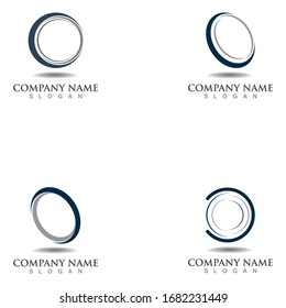  set  vortex circle logo and symbols template icons app