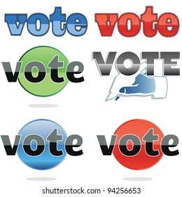 A set of voting icons for elections