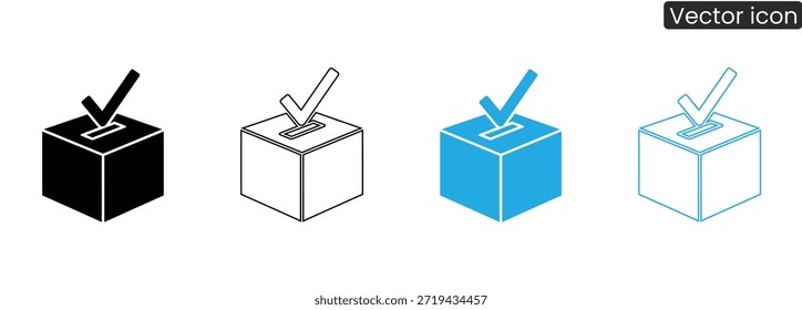 Conjunto de iconos de votación que representan la democracia y las elecciones