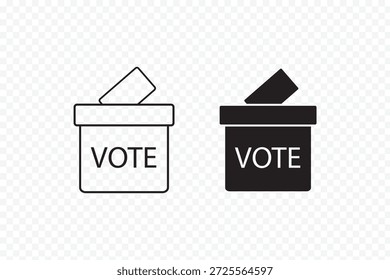 Conjunto de ícones de votação representando democracia e eleições. Ícone de urna de votação manual. Os temas eleitorais e democráticos são perfeitos. Ícone de cédula gráfica definido. Inclui tópicos relacionados a votação e eleição
