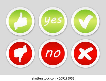 Set of voting stickers
