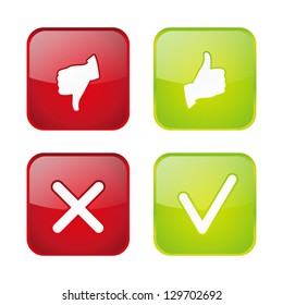 Set of  voting web buttons