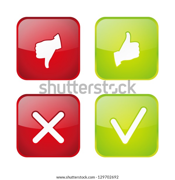 Set Voting Web Buttons Stock Vector (Royalty Free) 129702692
