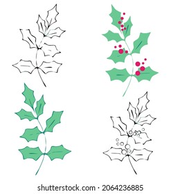 Set of Vvector christmas scetches