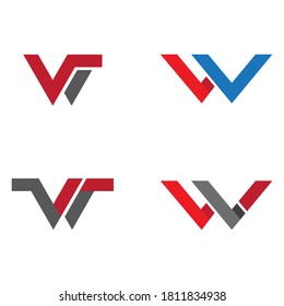 Definir diseño de ilustración vectorial de plantilla de logotipo de carta W