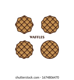 Set of waffles vector / icon collection