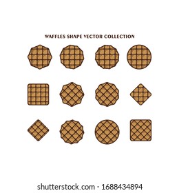 Set of waffles vector / icon collection