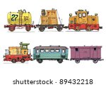 set of wagons and locomotive