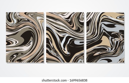Set Wall Art Background - Brown Medal Type Color Marble Pattern Fits For: Wall Art Decoration Interiors, Artistic,  Simple Elegant and luxury Room Space, Print Materials
