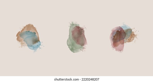 Dibujo de arte de pared con acuarela abstracta. Ilustración del vector