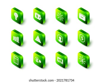 Establecer cartera con dólares, dólares, acciones, red, plantilla de sitio web, Escudo, empresas y comunicación, protección de usuarios, gráfico de gráficos de portátiles e icono de promoción de empleo. Vector