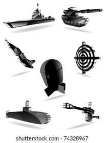 set of war icons. vector 1