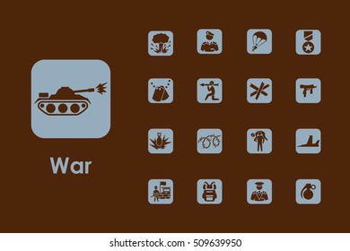 Set of war simple icons