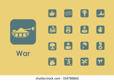 It is a set of war simple web icons