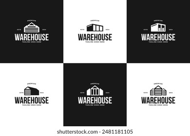 Set of warehouse logo design vector illustration template idea