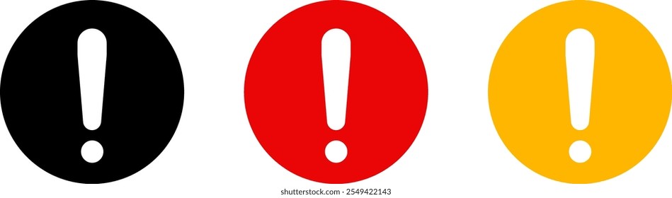 Set of Warning caution sign icon. Caution signs. Symbols danger and warning signs. exclamation mark of warning attention 