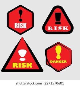 Set of warning signs risk Ahead Exploring the Power of Danger Symbols and Warning Signs