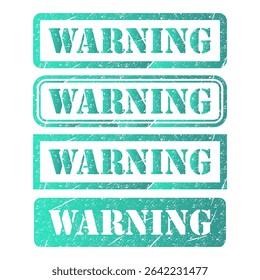 Set of Warning stamp symbol, label sticker sign button, text banner vector illustration .