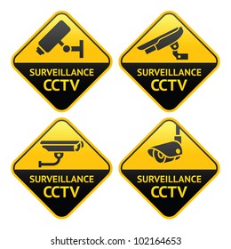 Set Warning Stickers for Security Alarm CCTV Camera Surveillance