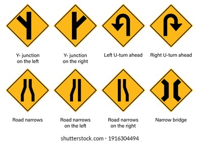 3,121 Narrow road icon traffic signs Images, Stock Photos & Vectors ...