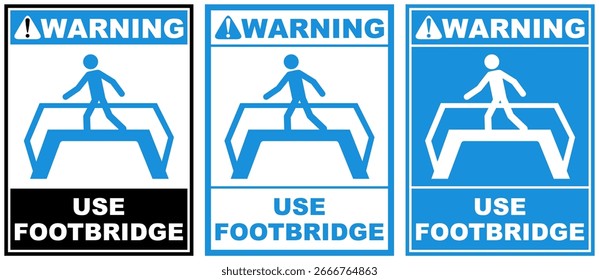 Establecer Ilustración vectorial de diseño de letrero público de uso de advertencia