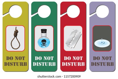 A set of warnings - Do not Disturb World Suicide Prevention Day
